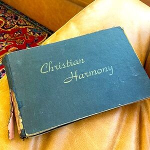 Christian Harmony Book 1958 vintage shape-note singing hymn book